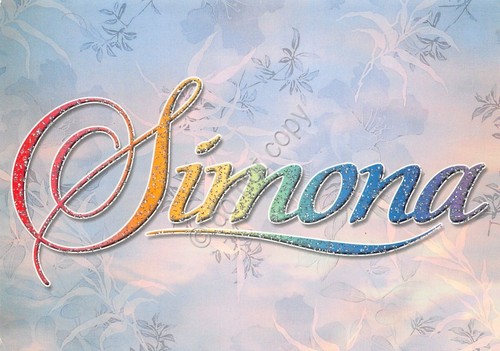 Cartolina con nome Simona La mia cartolina che brilla etimologia …
