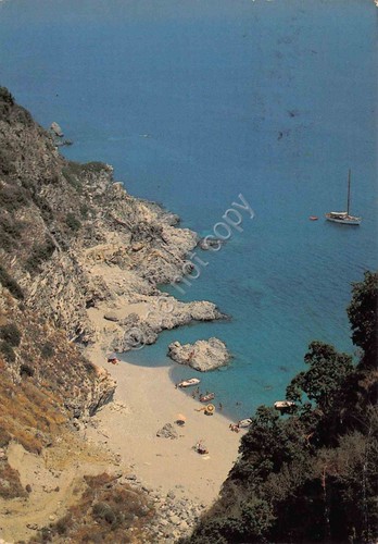 Cartolina Copanello Spiaggetta dall'alto 1983