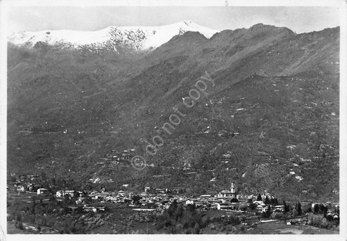 Cartolina Corio Canavese panorama 1950