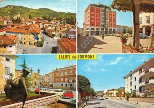 Cartolina Cormons vedute 1955