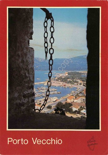 Cartolina Corsica Porto Vecchio panorama da bastione 1990