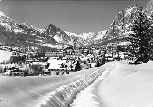 Cartolina Cortina Col Ros? Punta Fiammes 1961 Foto Ghedina (Belluno)