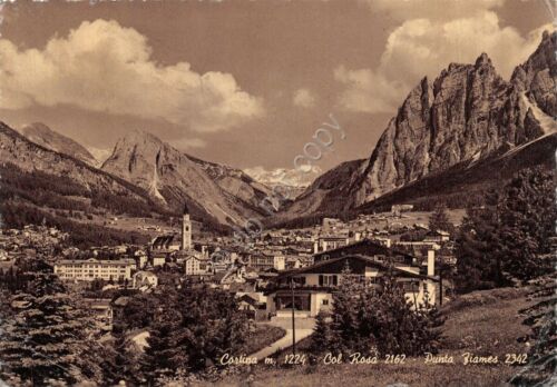 Cartolina Cortina Col Rosa Punta Fiames 1964 (Belluno)