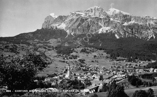 Cartolina Cortina d'Ampezzo Panorama e Tofane Timbro Sport Hotel Pocol …
