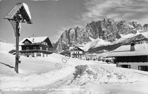 Cartolina Cortina Dintorni Pomagagnon 1950 Ed. Ghedina (Belluno)