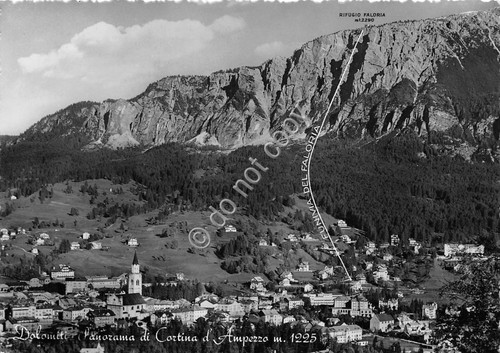 Cartolina Cortina Faloria Funivia Panorama (Belluno)