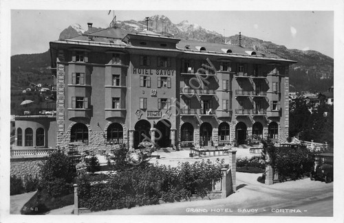 Cartolina Cortina Grand Hotel Savoy Ghedina (Belluno)