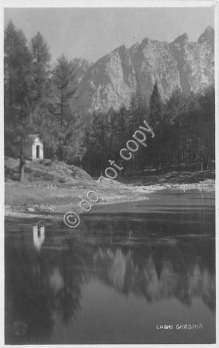 Cartolina Cortina Lago Ghedina (Belluno)
