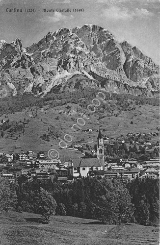 Cartolina Cortina Monte Cristallo Foto Ghedina (Bolzano)