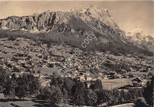 Cartolina Cortina panorama Faloria Soparis Antelao Foto Ghedina (Belluno)