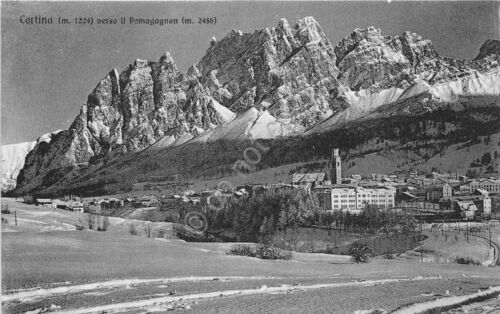 Cartolina Cortina panorama verso Pamagagnon - NVG (Belluno)