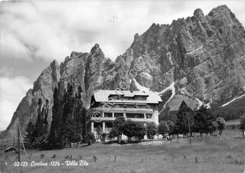 Cartolina Cortina Villa Blu 1959 (Belluno)