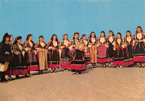 Cartolina Costumi tradizionali sardi Lodè Ballo sardo