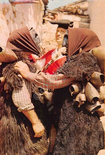 Cartolina Costumi tradizionali sardi Momoida I Mammuthones