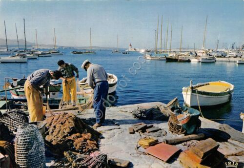 Cartolina Cote d'Azur preparatifs pour la peche