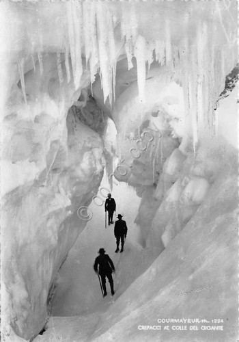 Cartolina Courmayeur crepacci al Colle del Gigante animata ED SACAT …