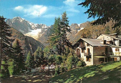 Cartolina Courmayeur Hotel Hermitage 1965