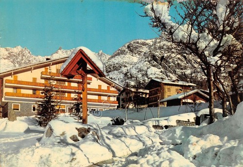Cartolina Courmayeur Hotel Ristorante Croux 1974