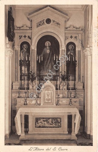 Cartolina Cuneo Convitto San Tomaso D'Aquino Altare del Sacro Cuore …