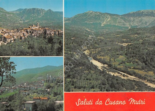 Cartolina Cusano Mutri panorama vedute varie anni '80