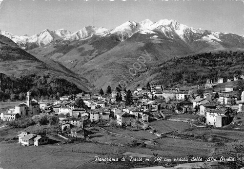 Cartolina Dazio Panorama con Alpi Orobie