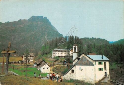 Cartolina Devero Panorama animata chiesa (Cuneo)
