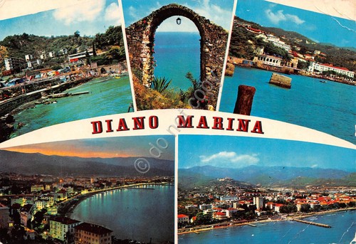 Cartolina Diano Marina vedute 1972 (Savona)