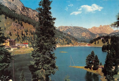 Cartolina Dolomiti Lago di Misurina verso Tre cime di Lavaredo …