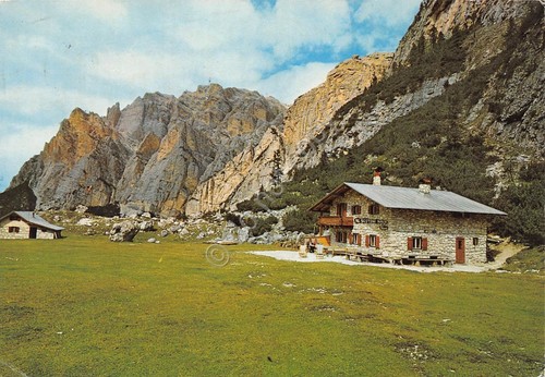 Cartolina Dolomiti Malga Lagazuoi Rifugio Scotoni 1975