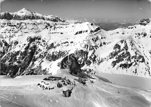 Cartolina Dolomiti Marmolada Piane dei Fiaconi sci sciatori 1968 (Trento)