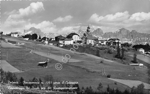 Cartolina Dolomiti Novaponente verso Catinaccio Panorama