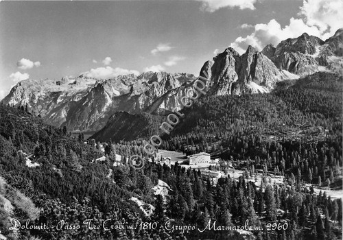 Cartolina Dolomiti Passo Tre Croci Gruppo Marmarole Timbro Albergo sul …