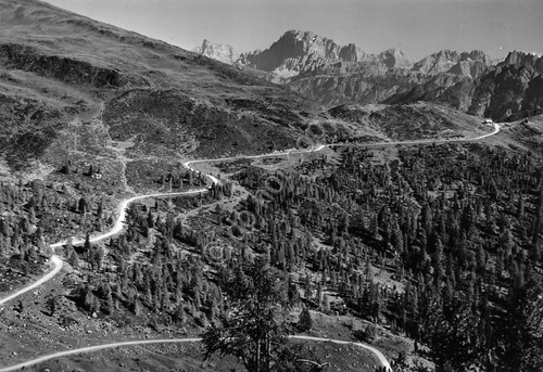 Cartolina Dolomiti Passo Valles con Civetta e Pelmo timbro rifugio …