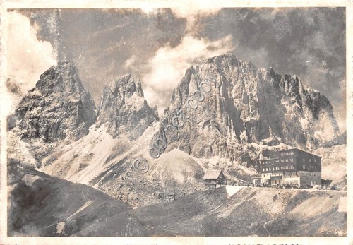 Cartolina Dolomiti Rifugio Maria Flora al Passo Sella 1960