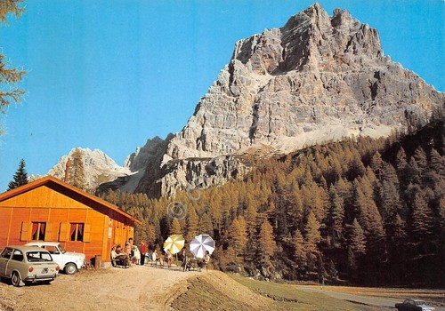 Cartolina Dolomiti Rifugio Passo Staulanza verso il Pelmo 1969