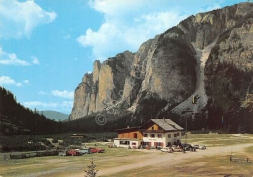 Cartolina Dolomiti San Vigilio Rifugio Pederu timbro rifugio