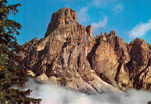 Cartolina Dolomiti Sass Songher
