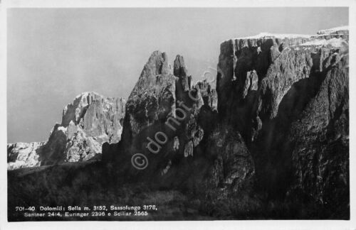 Cartolina Dolomiti Sella Sassolungo Saniner Euringer Sciliar