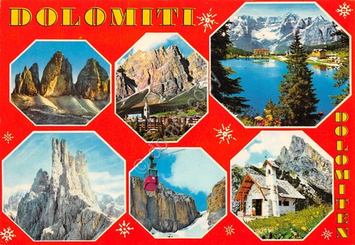 Cartolina Dolomiti vedute 1984 (Trento)