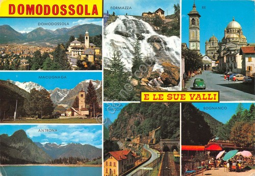 Cartolina Domodossola e le sue valli vedute Timbro anagrafe popolazione …