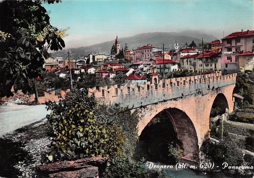 Cartolina Dronero Panorama 1959