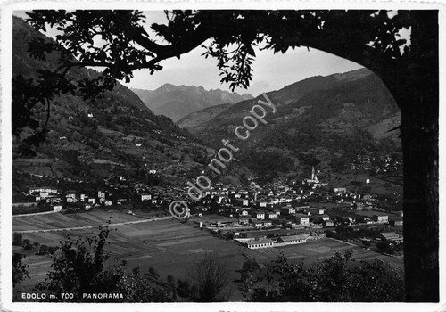 Cartolina Edolo Panorama 1953 (Brescia)