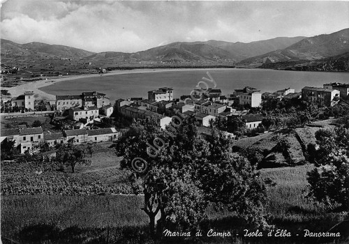 Cartolina Elba - Marina di Campo - panorama - anni …
