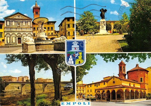 Cartolina Empoli vedute varie 1980