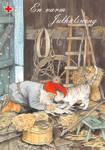 Cartolina En varm Julhalsning Croce Rossa