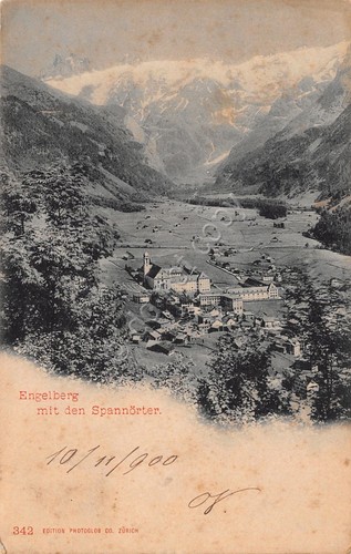 Cartolina Engelberg mit den Spannorter 1900