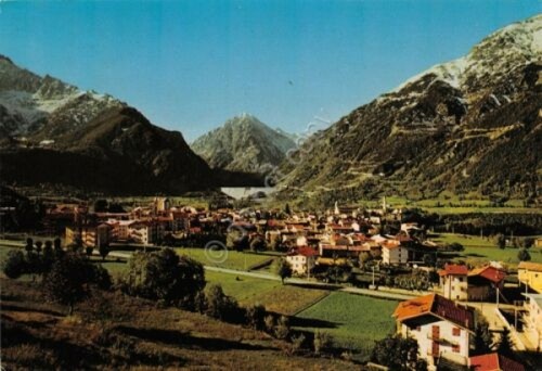 Cartolina Entraque panorama timbro Campestivo River Boys 1981