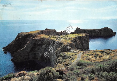 Cartolina Eolie Panarea Timbro Motonave Vulcanello 1974