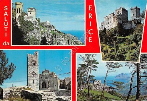 Cartolina Erice vedute (Trapani)