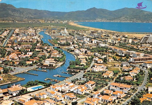 Cartolina Espana Ampuriabrava vista aerea 1984